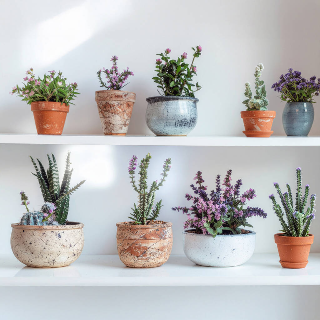 jarrones con plantas misca estudio