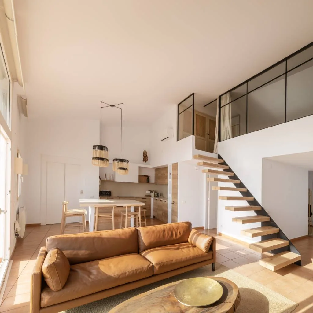 interior casa de madera